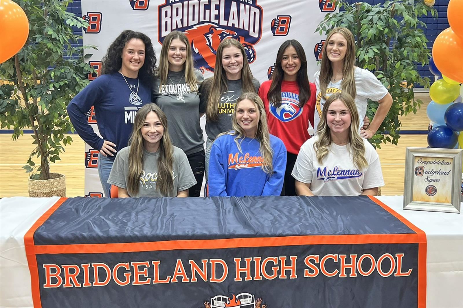 Eight Bridgeland seniors signed letters of intent to play collegiate softball.